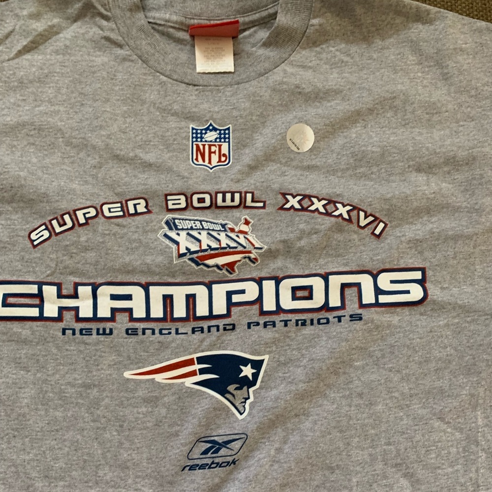 Patriots 2002 super bowl t shirt